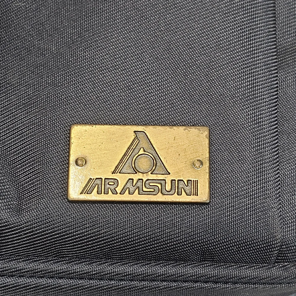 Armsuni Vintage Navy Padded Camera Bag, Divider, Secure Buckle, EUC